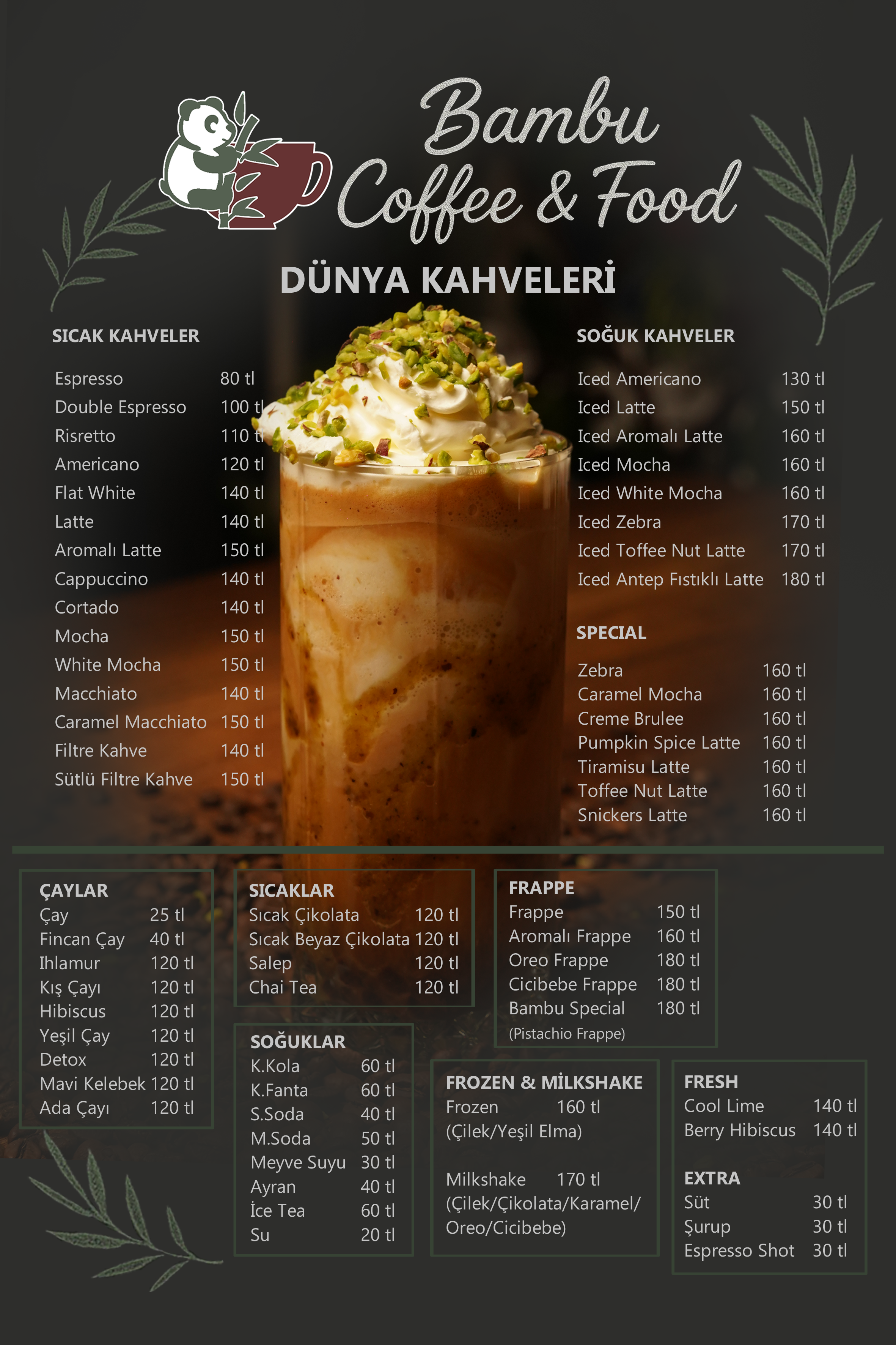 Menü Sayfa 1 - Sıcak İçecekler