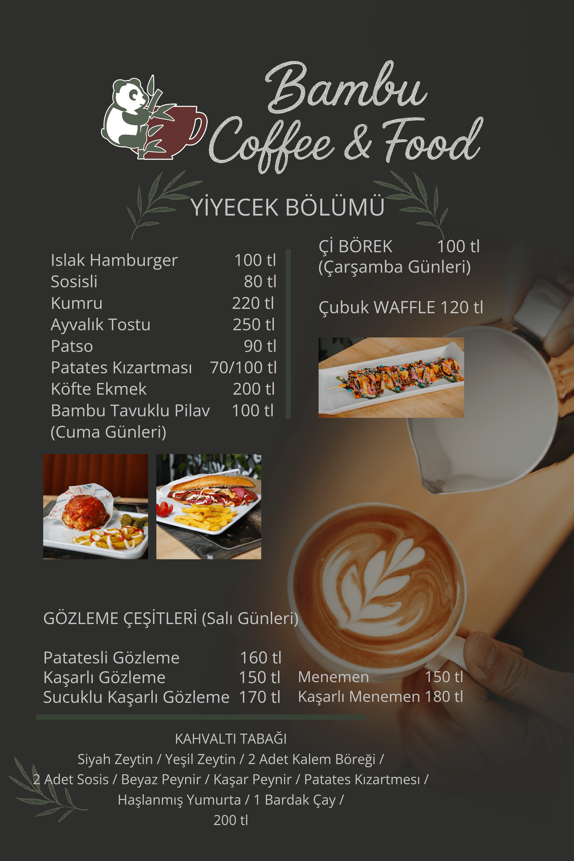 Menü Sayfa 2 - Soğuk İçecekler